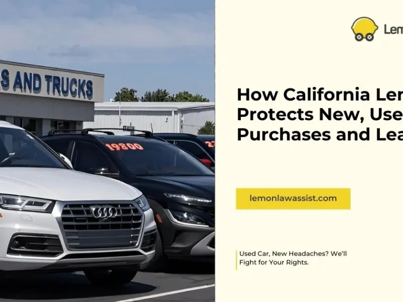 How California Lemon Law Protects New, Used Car Purchases and Leases