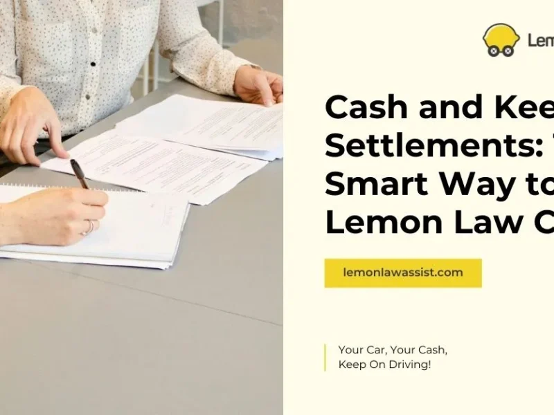 Cash and Keep Settlements: The Smart Way to Lemon Law Claims
