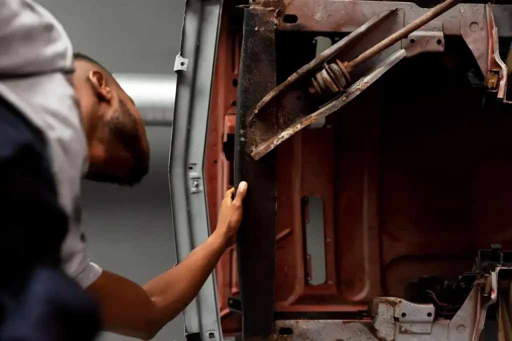 guy repairing lemon rv vehicle