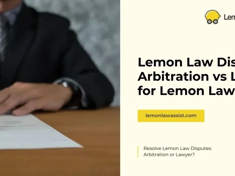 Lemon Law Disputes: Arbitration vs Lawyer for Lemon Law