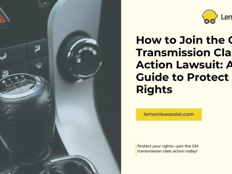 How to Join GM Transmission Class Action Lawsuit: A Simple Guide to Protect Your Rights