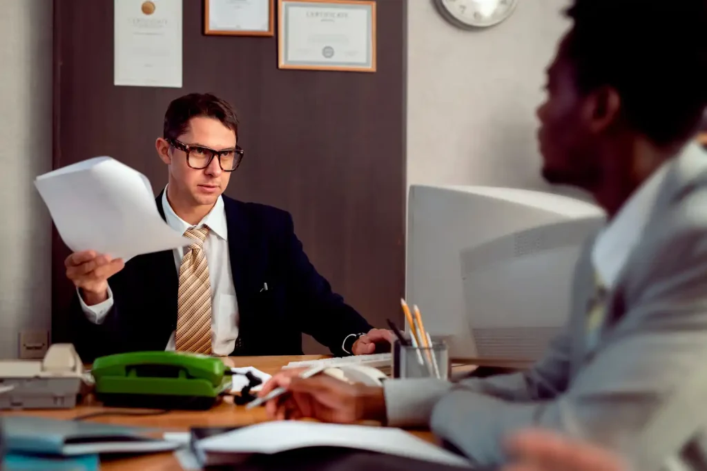 Lawyers working in an office with computers, lemonlawassist