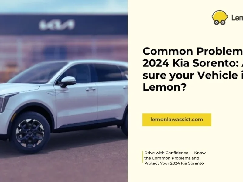 Common Problems with 2024 Kia Sorento: Are you sure your Vehicle is not a Lemon?
