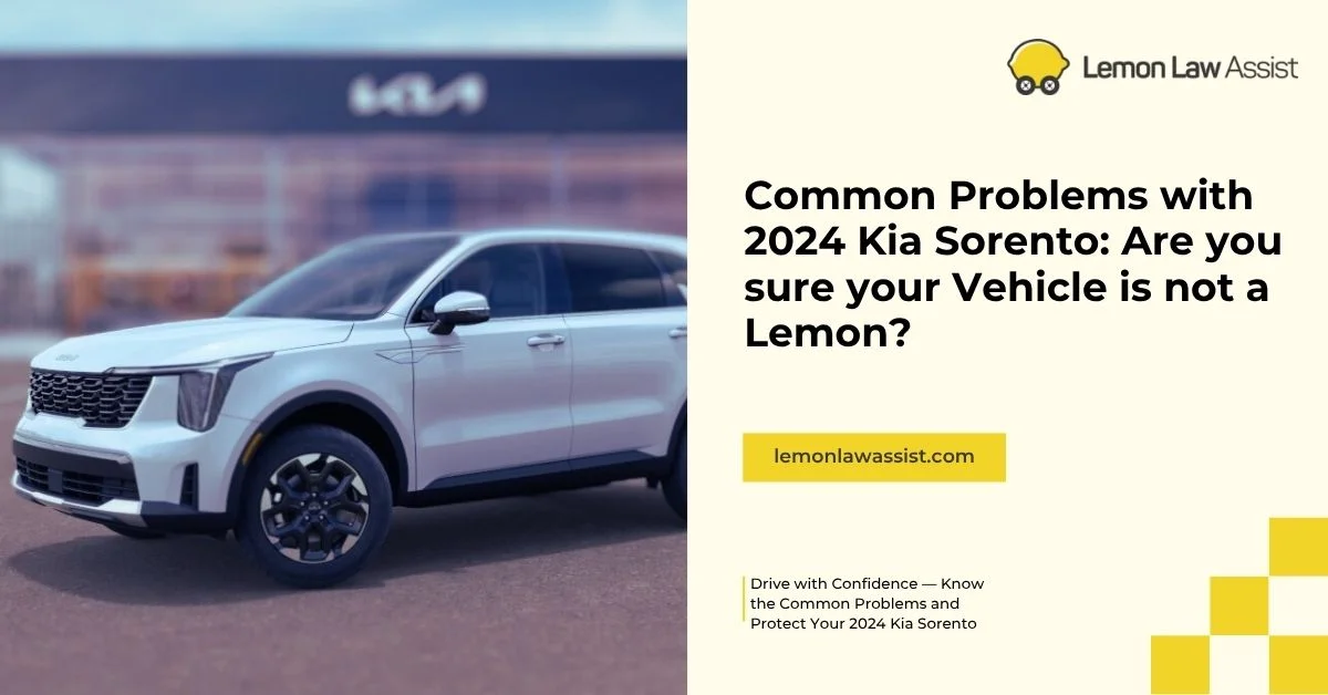 Common Problems with 2024 Kia Sorento Are you sure your Vehicle is not a Lemon, lemonlawassist